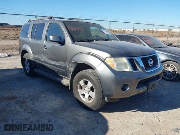 ✅ 2007 Nissan Pathfinder S • VIN: 5N1AR18U67C628706 • Lot: 41861813. Listed on IAAI with 173,106 mi. Free auction sales archive from the USA and detailed vehicle history report at DreamBid. Image 1.