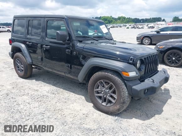 ✅ 2024 Jeep Wrangler Sport S • VIN: 1C4PJXDN6RW123452 • Lot: 42382840. Listed on IAAI with 17,234 mi. Free auction sales archive from the USA and detailed vehicle history report at DreamBid. Image 1.