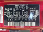 ✅ 2022 Kia Sorento SX • VIN: 5XYRK4LF1NG104118 • Lot: 43647588. Listed on IAAI with 35,724 mi. Free auction sales archive from the USA and detailed vehicle history report at DreamBid. Image 9.