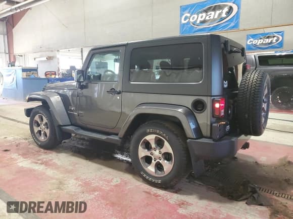 ✅ 2018 Jeep Wrangler Sahara • VIN: 1C4AJWBG3JL909722 • Lot: 50486925. Listed on Copart with 45,104 mi. Free auction sales archive from the USA and detailed vehicle history report at DreamBid. Image 2.