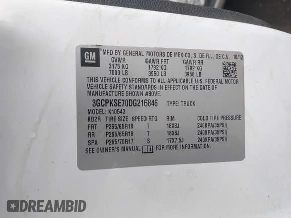 ✅ 2013 Chevrolet Silverado 1500 LT • VIN: 3GCPKSE70DG216846 • Lot: 43545307. Wystawiony na IAAI z przebiegiem 161 922 mil. Bezpłatny archiwum sprzedaży aukcyjnych z USA i szczegółowy raport historii pojazdu na DreamBid. Zdjęcie 9.