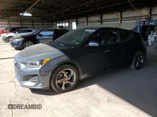 2019 Hyundai Veloster 2.0 with VIN KMHTG6AF6KU018184, listed as a Copart auction lot 60101674 with 98,893 mi miles and Salvage title. Bid and sale history available at DreamBid. Image 1.
