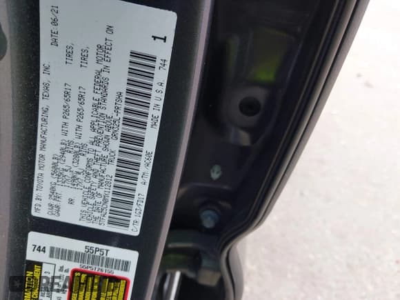 ✅ 2021 Toyota Tacoma SR5 • VIN: 5TFAZ5CN0MX112812 • Lot: 43492624. Wystawiony na IAAI z przebiegiem 59 113 mil. Bezpłatny archiwum sprzedaży aukcyjnych z USA i szczegółowy raport historii pojazdu na DreamBid. Zdjęcie 9.