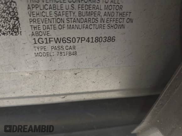 ✅ 2023 Chevrolet Bolt EV 1LT • VIN: 1G1FW6S07P4180386 • Lot: 43488676. Listed on IAAI with 32,179 mi. Free auction sales archive from the USA and detailed vehicle history report at DreamBid. Image 9.