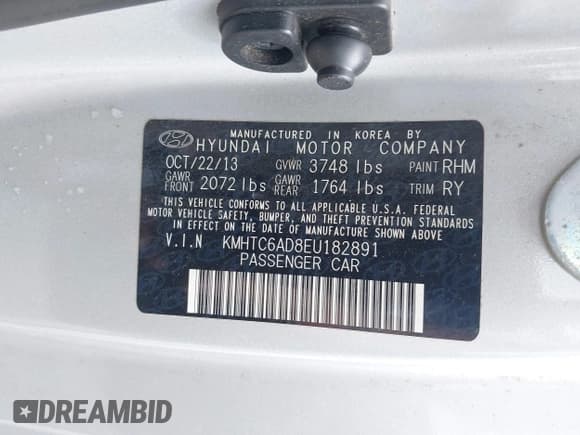 ✅ 2014 Hyundai Veloster • VIN: KMHTC6AD8EU182891 • Lot: 42363105. Wystawiony na IAAI z przebiegiem 182 073 mil. Bezpłatny archiwum sprzedaży aukcyjnych z USA i szczegółowy raport historii pojazdu na DreamBid. Zdjęcie 9.