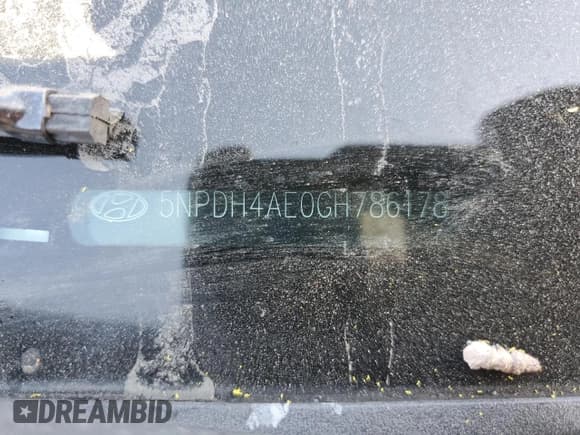 ✅ 2016 Hyundai Elantra SE • VIN: 5NPDH4AE0GH786178 • Lot: 85084405. Listed on Copart with Not provided. Free auction sales archive from the USA and detailed vehicle history report at DreamBid. Image 12.