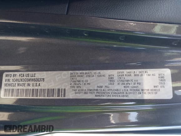 ✅ 2021 Jeep Wrangler Unlimited Sport S • VIN: 1C4HJXDG5MW606378 • Lot: 43528902. Wystawiony na IAAI z przebiegiem Nie podano. Bezpłatny archiwum sprzedaży aukcyjnych z USA i szczegółowy raport historii pojazdu na DreamBid. Zdjęcie 9.