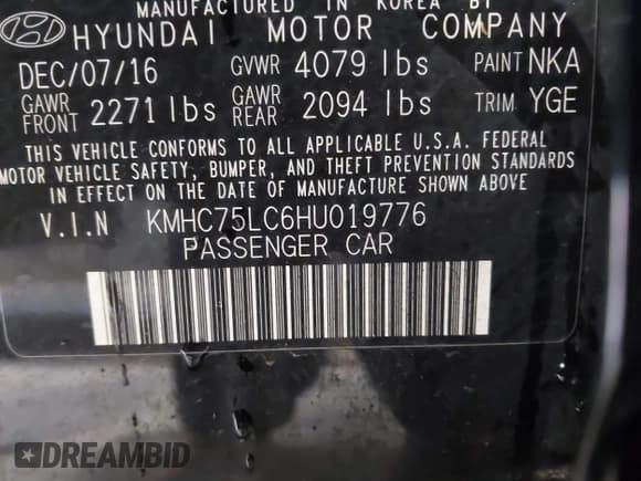 ✅ 2017 Hyundai Ioniq SEL • VIN: KMHC75LC6HU019776 • Lot: 41558106. Wystawiony na IAAI z przebiegiem Nie podano. Bezpłatny archiwum sprzedaży aukcyjnych z USA i szczegółowy raport historii pojazdu na DreamBid. Zdjęcie 9.