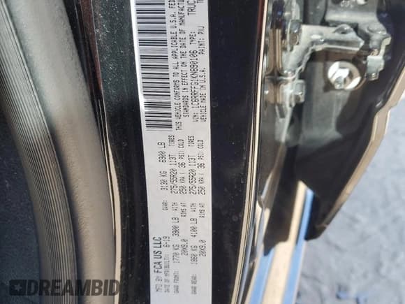 ✅ 2019 Ram 1500 Big Horn • VIN: 1C6RRFFG1KN890106 • Lot: 85555425. Listed on Copart with 42,850 mi. Free auction sales archive from the USA and detailed vehicle history report at DreamBid. Image 12.