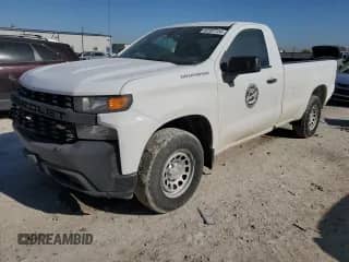 2022 Chevrolet Silverado 1500 Work Truck z VIN 3GCNWAEK3NG186611, wystawiony jako Copart lot #83397724 z przebiegiem 132 278 mil mil oraz Szkoda całkowita • Salvage title. Historia ofert i sprzedaży dostępna na DreamBid. Obrazek 1.