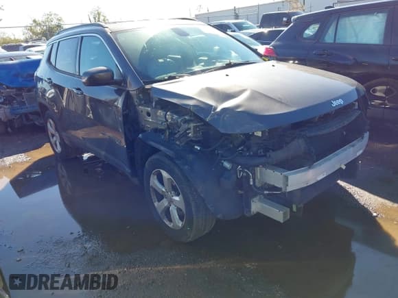 ✅ 2018 Jeep Compass Latitude • VIN: 3C4NJDBB6JT192392 • Lot: 43397736. Listed on IAAI with 64,955 mi. Free auction sales archive from the USA and detailed vehicle history report at DreamBid. Image 1.