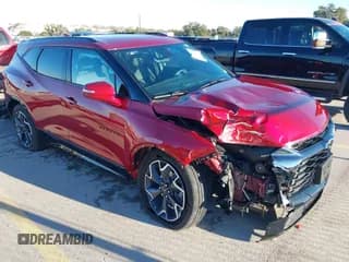 ✅ 2022 Chevrolet Blazer RS • VIN: 3GNKBERS9NS143962 • Lot: 41347308. Listed on IAAI with 18,711 mi. Free auction sales archive from the USA and detailed vehicle history report at DreamBid. Image 1.