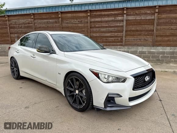 ✅ 2018 Infiniti Q50 Luxe • VIN: JN1EV7APXJM359784 • Lot: 61767895. Listed on Copart with 125,082 mi. Free auction sales archive from the USA and detailed vehicle history report at DreamBid. Image 1.