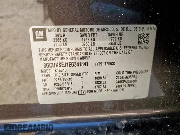 ✅ 2014 Chevrolet Silverado 1500 LTZ • VIN: 3GCUKSEJ1EG341841 • Лот: 62181985. Опубликован ранее на Copart с пробегом 156 016 миль. Бесплатный доступ к архиву аукционных продаж из США и подробный отчёт об истории автомобиля на DreamBid. Изображение 12.