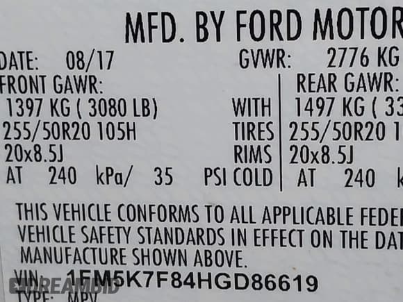 ✅ 2017 Ford Explorer Limited • VIN: 1FM5K7F84HGD86619 • Lot: 43545889. Wystawiony na IAAI z przebiegiem 139 772 mil. Bezpłatny archiwum sprzedaży aukcyjnych z USA i szczegółowy raport historii pojazdu na DreamBid. Zdjęcie 9.