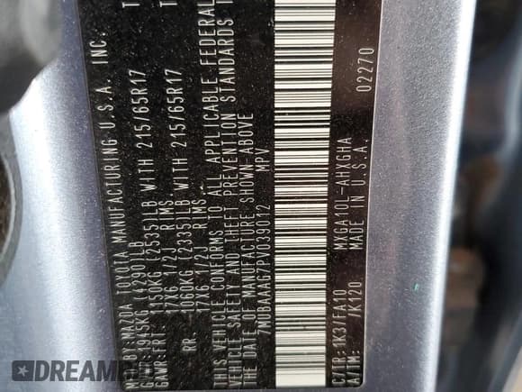 ✅ 2023 Toyota Corolla Cross LE • VIN: 7MUBAAAG7PV039012 • Lot: 58198375. Listed on Copart with Not provided. Free auction sales archive from the USA and detailed vehicle history report at DreamBid. Image 13.