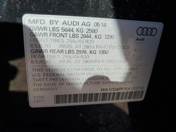 ✅ 2014 Audi SQ5 Premium Plus • VIN: WA1CGAFP7EA131716 • Lot: 46119135. Listed on Copart with 141,228 mi. Free auction sales archive from the USA and detailed vehicle history report at DreamBid. Image 12.