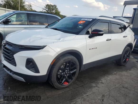 2022 Chevrolet Blazer LT with VIN 3GNKBHR41NS148544, listed as a Copart auction lot 68817824 with 59,452 mi miles and Salvage title. Bid and sale history available at DreamBid. Image 1.