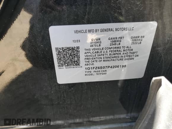 2023 Chevrolet Bolt EUV Premier с VIN 1G1FZ6S07P4206198, выставлен на аукционе Copart как лот 87008135 с пробегом 22 380 миль миль и Списание • Salvage title. История ставок и продаж доступна на DreamBid. Изображение 13.