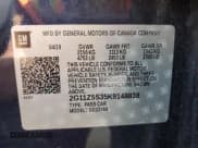 ✅ 2019 Chevrolet Impala LT • VIN: 2G11Z5S35K9148838 • Лот: 64709994. Опубликован ранее на Copart с пробегом 130 320 миль. Бесплатный доступ к архиву аукционных продаж из США и подробный отчёт об истории автомобиля на DreamBid. Изображение 12.