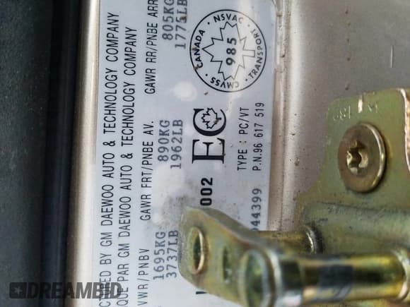 ✅ 2004 Chevrolet Optra • VIN: KL1JD52Z44K944399 • Лот: 83368844. Опубликован ранее на Copart с пробегом Не указан. Бесплатный доступ к архиву аукционных продаж из США и подробный отчёт об истории автомобиля на DreamBid. Изображение 12.