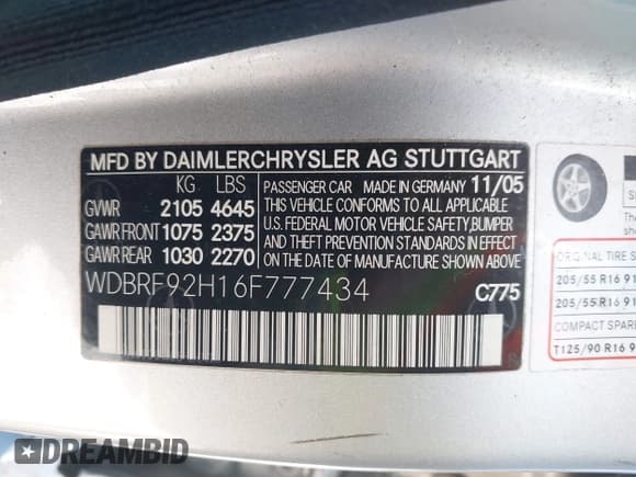 ✅ 2006 Mercedes-Benz C 280 Luxury • VIN: WDBRF92H16F777434 • Lot: 42943036. Wystawiony na IAAI z przebiegiem 143 034 mil. Bezpłatny archiwum sprzedaży aukcyjnych z USA i szczegółowy raport historii pojazdu na DreamBid. Zdjęcie 9.