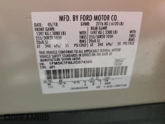 ✅ 2018 Ford Explorer Limited • VIN: 1FM5K7F86JGB74360 • Lot: 82677375. Wystawiony na Copart z przebiegiem 68 073 mil. Bezpłatny archiwum sprzedaży aukcyjnych z USA i szczegółowy raport historii pojazdu na DreamBid. Zdjęcie 13.