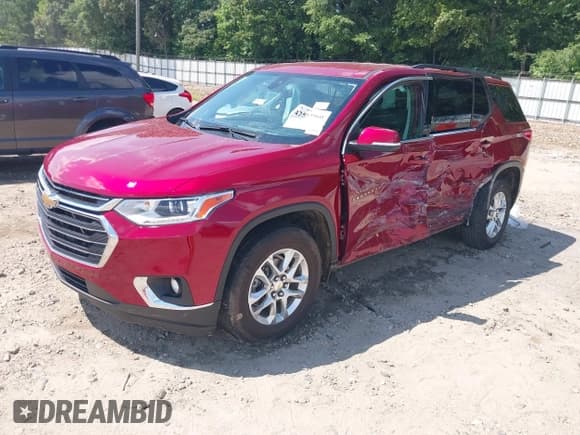✅ 2021 Chevrolet Traverse LT Cloth • VIN: 1GNERGKW0MJ156455 • Lot: 42593960. Listed on IAAI with 81,675 mi. Free auction sales archive from the USA and detailed vehicle history report at DreamBid. Image 2.