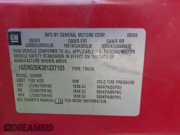 ✅ 2008 Chevrolet City Express Cargo • VIN: 1GCHG35K381227103 • Лот: 43473769. Опубликован ранее на IAAI с пробегом 404 960 миль. Бесплатный доступ к архиву аукционных продаж из США и подробный отчёт об истории автомобиля на DreamBid. Изображение 9.