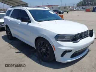 2021 Dodge Durango GT with VIN 1C4RDHDGXMC757865, listed as a IAAI auction lot 42725232 with 44,633 mi miles and . Bid and sale history available at DreamBid. Image 1.
