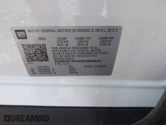 2021 Chevrolet Blazer LT z VIN 3GNKBCR4XMS584620, wystawiony jako IAAI lot #39878731 z przebiegiem 20 731 mil mil oraz . Historia ofert i sprzedaży dostępna na DreamBid. Obrazek 9.