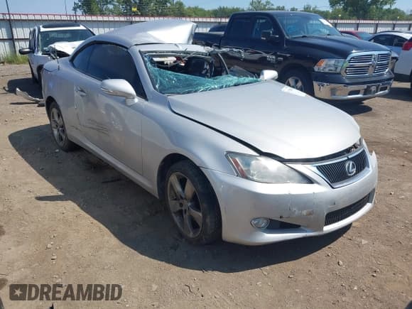 ✅ 2010 Lexus IS 350 C • VIN: JTHFE2C23A2500937 • Lot: 43125086. Listed on IAAI with Not provided. Free auction sales archive from the USA and detailed vehicle history report at DreamBid. Image 1.