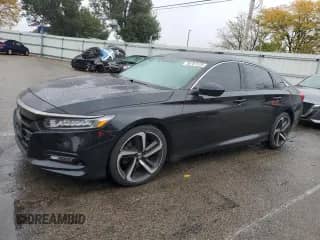2018 Honda Accord Sport with VIN 1HGCV1F39JA232521, listed as a Copart auction lot 90701525 with 75,185 mi miles and Salvage title. Bid and sale history available at DreamBid. Image 1.