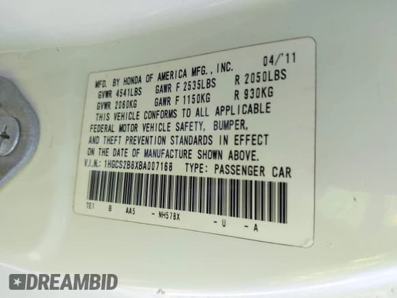 ✅ 2011 Honda Accord EX-L • VIN: 1HGCS2B8XBA007168 • Lot: 41469258. Wystawiony na IAAI z przebiegiem 202 527 mil. Bezpłatny archiwum sprzedaży aukcyjnych z USA i szczegółowy raport historii pojazdu na DreamBid. Zdjęcie 9.
