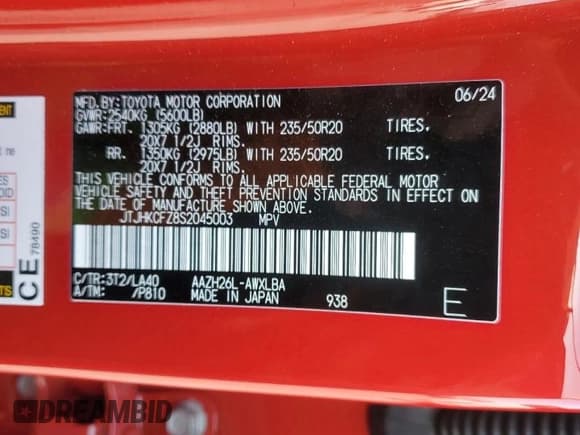 ✅ 2025 Lexus NX 450h+ Luxury • VIN: JTJHKCFZ8S2045003 • Лот: 83684334. Опубликован ранее на Copart с пробегом 2 269 миль. Бесплатный доступ к архиву аукционных продаж из США и подробный отчёт об истории автомобиля на DreamBid. Изображение 13.