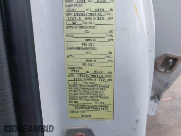 ✅ 2007 Dodge 2500 ST • VIN: 3D6WR26D77G817472 • Лот: 42416653. Опубликован ранее на IAAI с пробегом 171 270 миль. Бесплатный доступ к архиву аукционных продаж из США и подробный отчёт об истории автомобиля на DreamBid. Изображение 9.