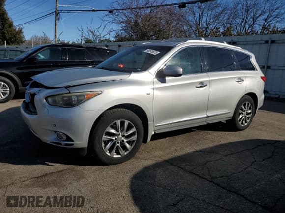 ✅ 2014 Infiniti QX60 • VIN: 5N1AL0MM6EC547607 • Lot: 92579875. Listed on Copart with 188,573 mi. Free auction sales archive from the USA and detailed vehicle history report at DreamBid. Image 1.