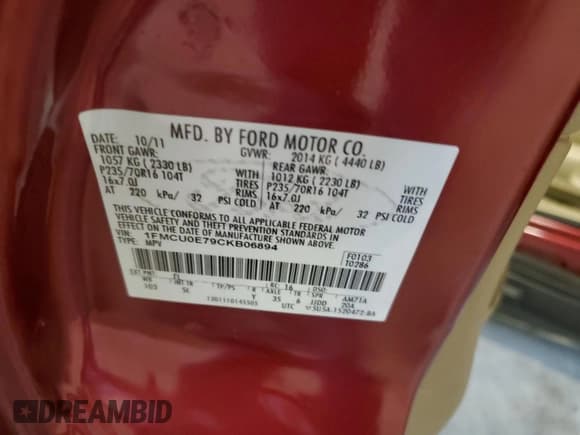 ✅ 2012 Ford Escape Limited • VIN: 1FMCU0E79CKB06894 • Lot: 54603905. Wystawiony na Copart z przebiegiem 165 734 mil. Bezpłatny archiwum sprzedaży aukcyjnych z USA i szczegółowy raport historii pojazdu na DreamBid. Zdjęcie 13.