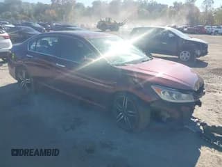 ✅ 2016 Honda Accord Sport • VIN: 1HGCR2F52GA040880 • Lot: 43457933. Wystawiony na IAAI z przebiegiem 182 712 mil. Bezpłatny archiwum sprzedaży aukcyjnych z USA i szczegółowy raport historii pojazdu na DreamBid. Zdjęcie 1.