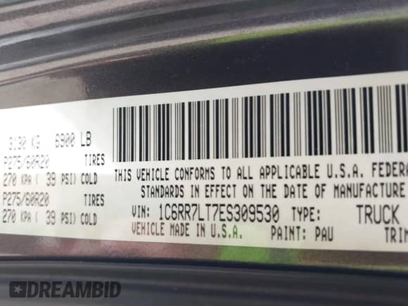 2014 Ram 1500 Big Horn с VIN 1C6RR7LT7ES309530, выставлен на аукционе IAAI как лот 43331710 с пробегом 147 450 миль миль и . История ставок и продаж доступна на DreamBid. Изображение 9.