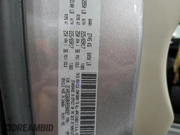 ✅ 2019 Dodge Grand Caravan SE • VIN: 2C4RDGBG8KR594697 • Lot: 65521355. Wystawiony na Copart z przebiegiem 37 576 mil. Bezpłatny archiwum sprzedaży aukcyjnych z USA i szczegółowy raport historii pojazdu na DreamBid. Zdjęcie 13.