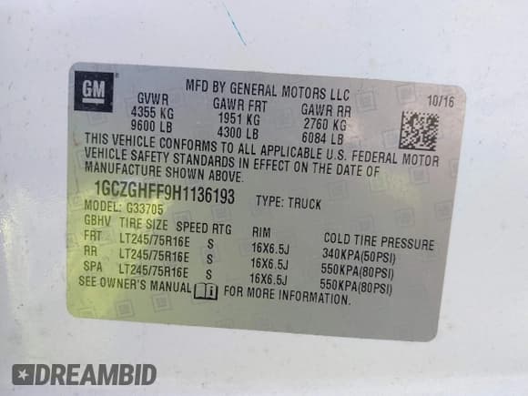 ✅ 2017 Chevrolet Express Cargo • VIN: 1GCZGHFF9H1136193 • Lot: 42502511. Listed on IAAI with 149,458 mi. Free auction sales archive from the USA and detailed vehicle history report at DreamBid. Image 9.