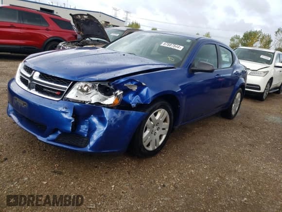 ✅ 2013 Dodge Avenger SE • VIN: 1C3CDZABXDN711773 • Лот: 67687544. Опубликован ранее на Copart с пробегом 106 301 миль. Бесплатный доступ к архиву аукционных продаж из США и подробный отчёт об истории автомобиля на DreamBid. Изображение 1.