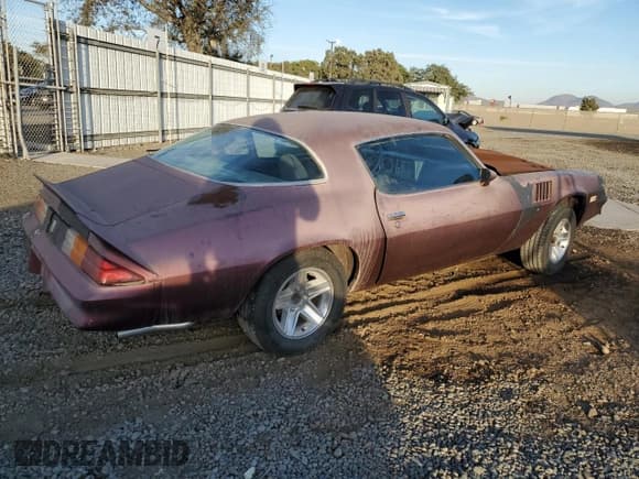 ✅ 1979 Chevrolet Camaro • VIN: 1Q87L9L631450 • Lot: 77263104. Listed on Copart with Not provided. Free auction sales archive from the USA and detailed vehicle history report at DreamBid. Image 3.