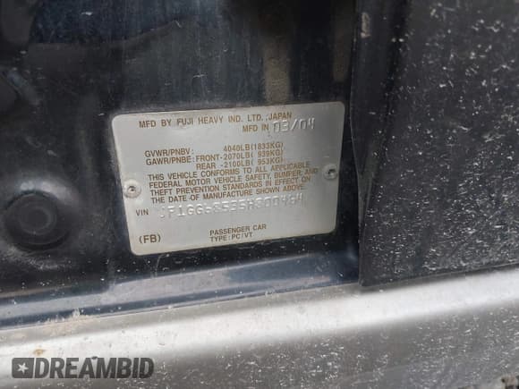 ✅ 2005 Subaru Impreza Outback • VIN: JF1GG68535H800464 • Лот: 42259424. Опубликован ранее на IAAI с пробегом 248 971 миль. Бесплатный доступ к архиву аукционных продаж из США и подробный отчёт об истории автомобиля на DreamBid. Изображение 9.