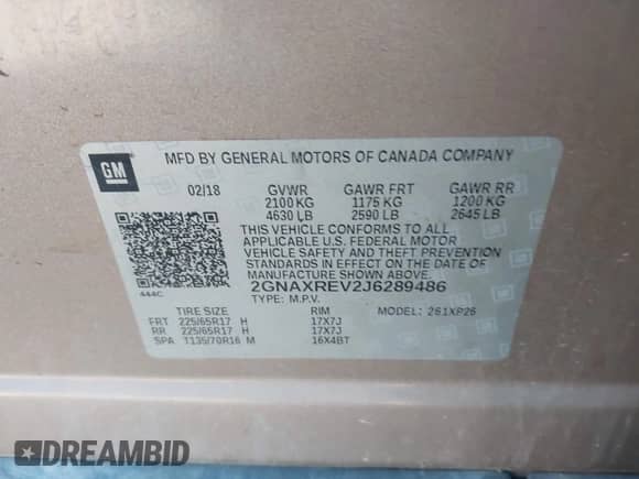 2018 Chevrolet Equinox LS с VIN 2GNAXREV2J6289486, выставлен на аукционе IAAI как лот 43322536 с пробегом 77 832 миль миль и . История ставок и продаж доступна на DreamBid. Изображение 9.