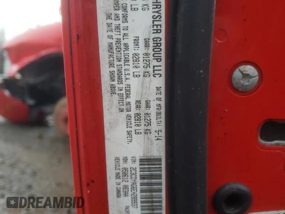 ✅ 2014 Dodge Challenger SXT • VIN: 2C3CDYAG6EH289937 • Lot: 41648694. Wystawiony na Copart z przebiegiem Nie podano. Bezpłatny archiwum sprzedaży aukcyjnych z USA i szczegółowy raport historii pojazdu na DreamBid. Zdjęcie 14.