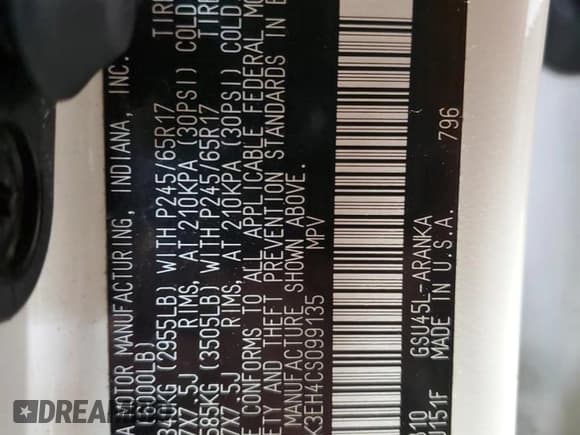 ✅ 2012 Toyota Highlander SE • VIN: 5TDBK3EH4CS099135 • Lot: 86140555. Listed on Copart with 169,995 mi. Free auction sales archive from the USA and detailed vehicle history report at DreamBid. Image 12.