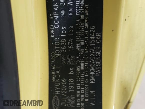 ✅ 2010 Hyundai Accent GS • VIN: KMHCM3ACXAU154426 • Лот: 41492365. Опубликован ранее на Copart с пробегом 169 100 миль. Бесплатный доступ к архиву аукционных продаж из США и подробный отчёт об истории автомобиля на DreamBid. Изображение 13.