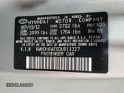 ✅ 2013 Hyundai Elantra GS • VIN: KMHDH6AE6DU011327 • Lot: 85819235. Listed on Copart with 121,567 mi. Free auction sales archive from the USA and detailed vehicle history report at DreamBid. Image 13.